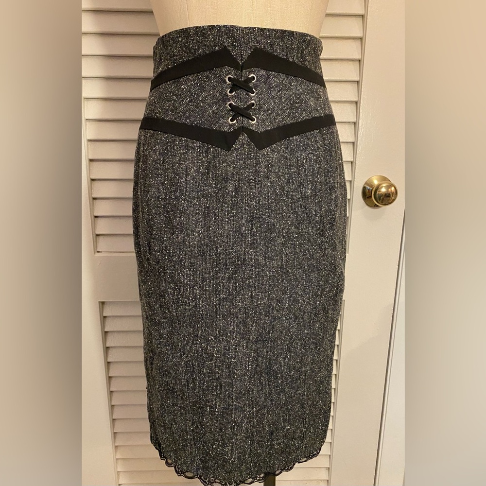Black & White Tweed “Worthington” Pencil Skirt- Size 6P